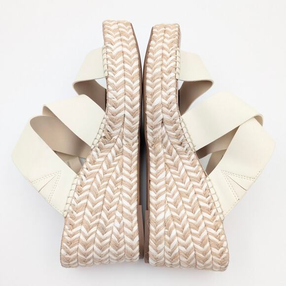 Nordstrom Rack Cressida Platform Wedge Espadrille Sandal Ivory Size US9M EU40 - Picture 6 of 13